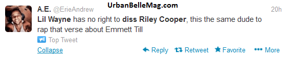 lil wayne disses riley cooper tweet 3