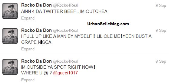 gucci mane and rocko beef gets real off twitter