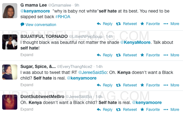 kenya moore self hate tweets