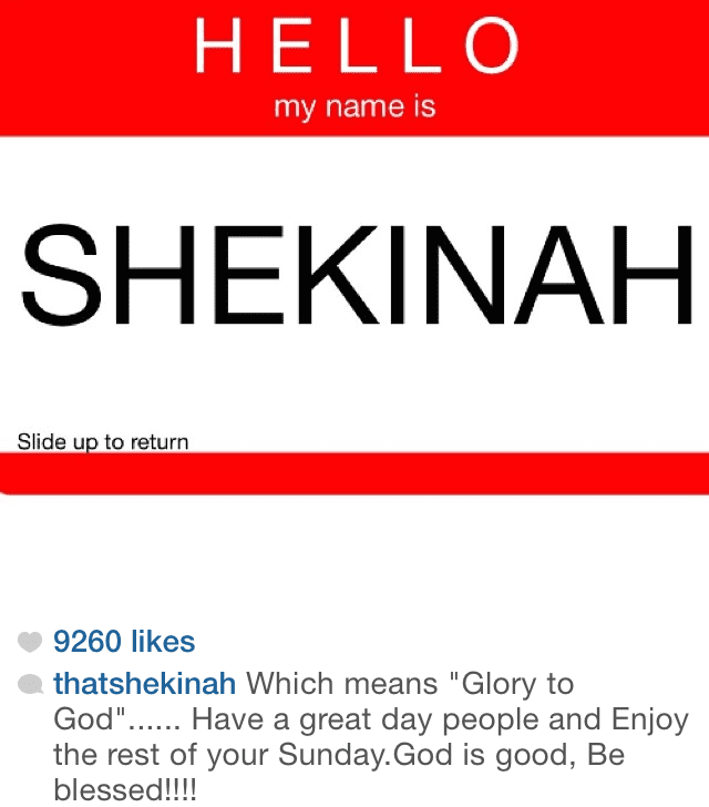 shekinah instagram